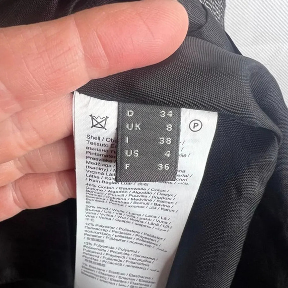 Esprit Herringbone Two Tone Short Sleeve Wool Blend Dress Size 4 - Picture 9 of 11